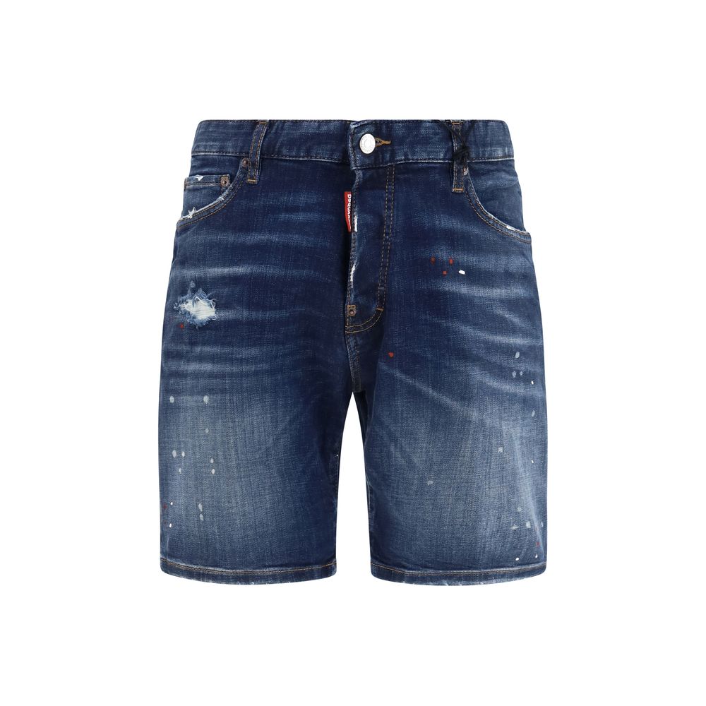 Dsquared² Cotton Bermuda Shorts in Blue