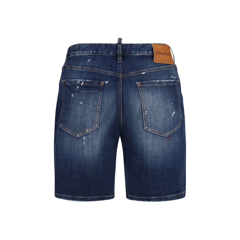 Dsquared² Cotton Bermuda Shorts in Blue