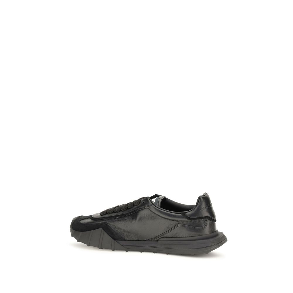 Dolce & Gabbana Calf Leather Sneakers in Black