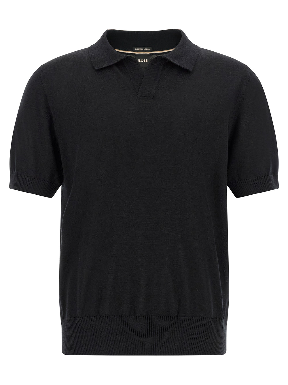 Hugo Boss Virgin Wool Polo Shirt in Black
