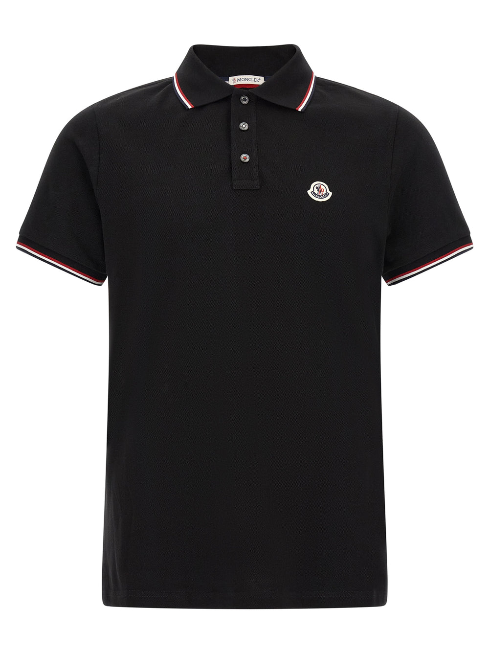 Moncler Βαμβακερό Polo σε Μαύρο