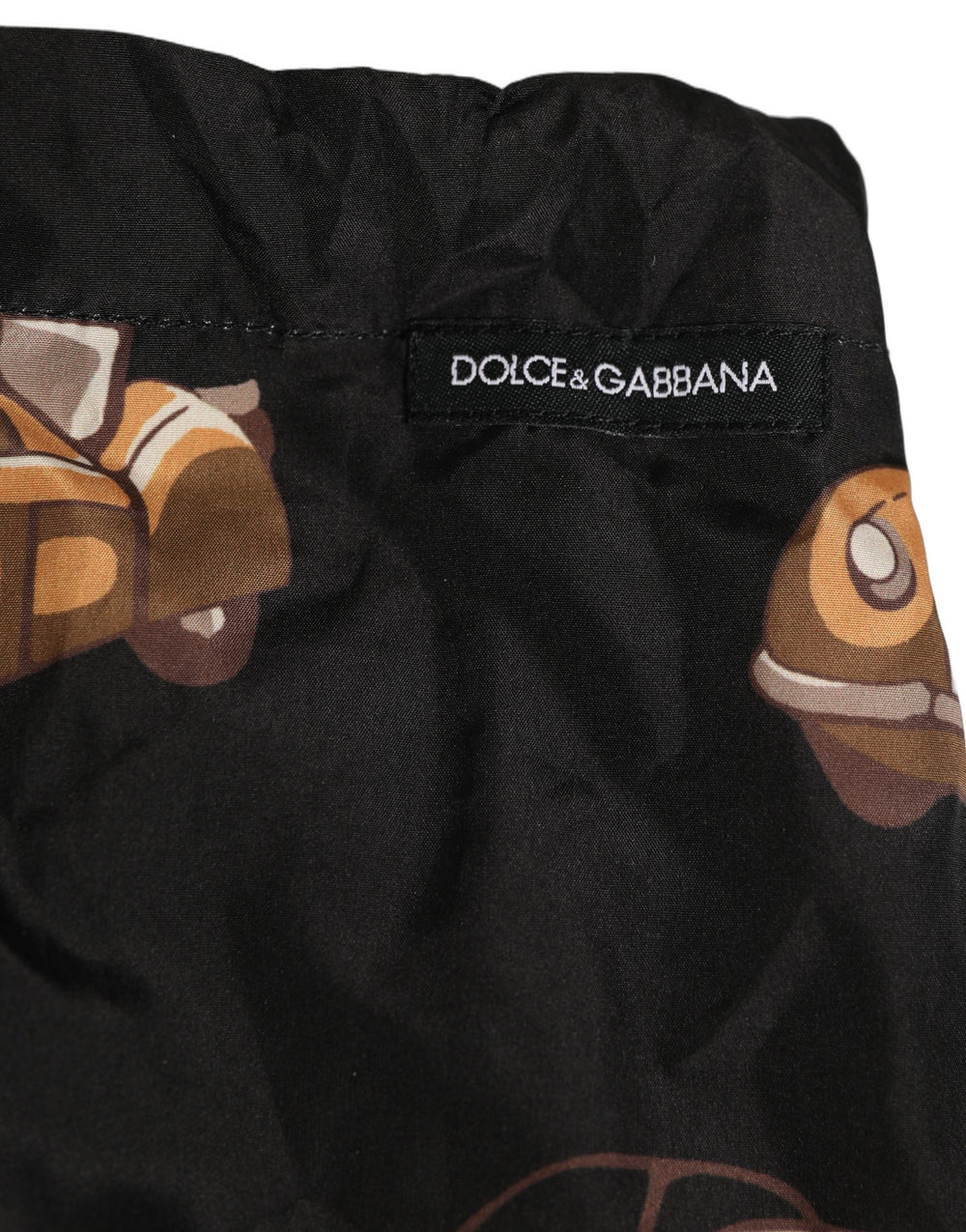 Dolce & Gabbana Car Print Swim Shorts in Black