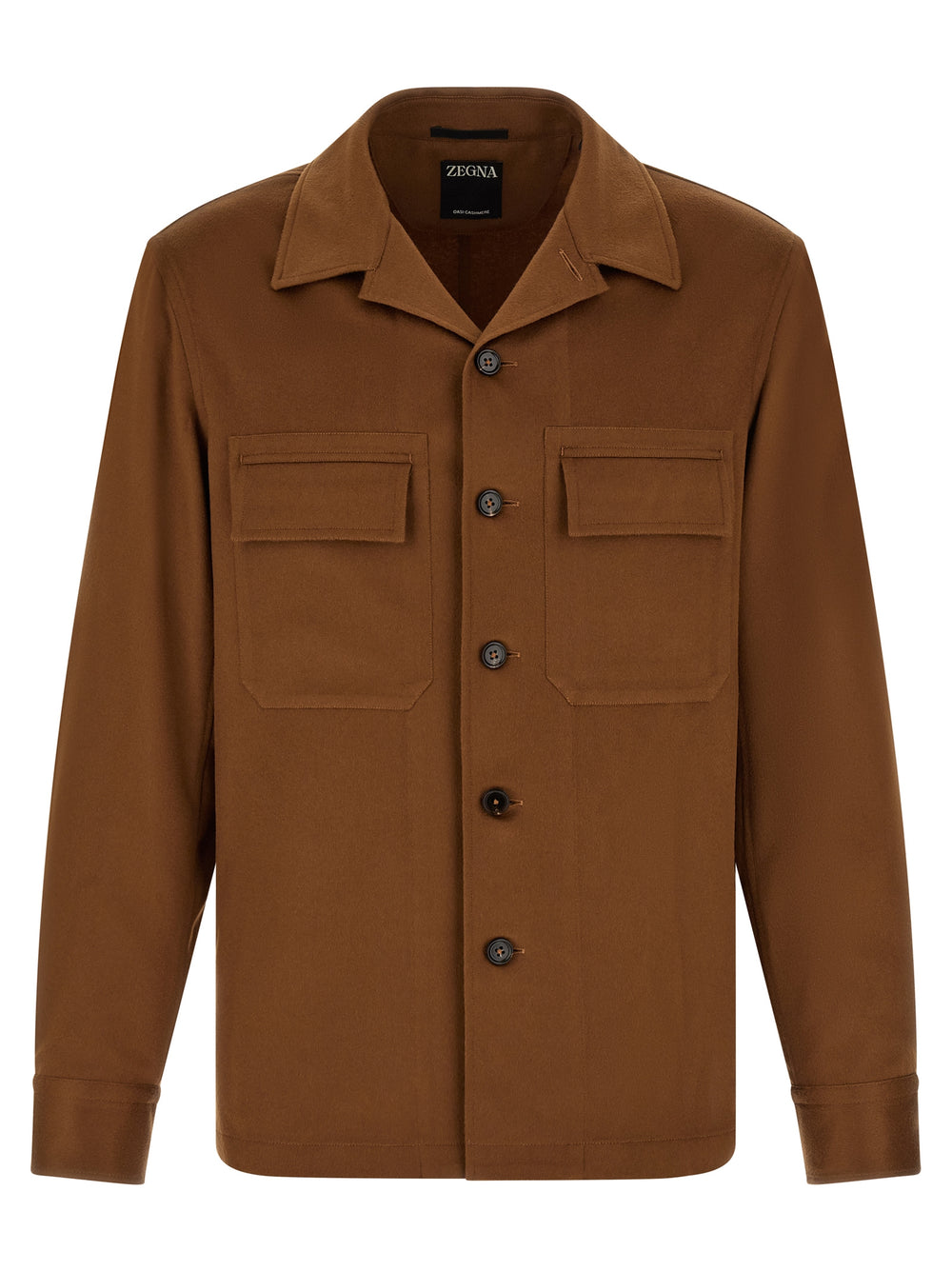 Zegna 100% Cashmere Overshirt in Brown