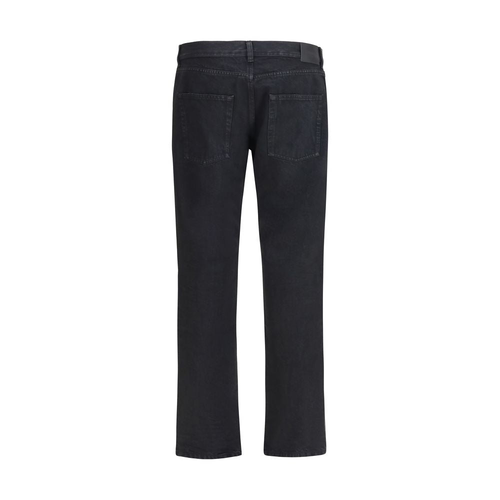 Saint Laurent 100% Cotton Slim Fit Jeans in Black