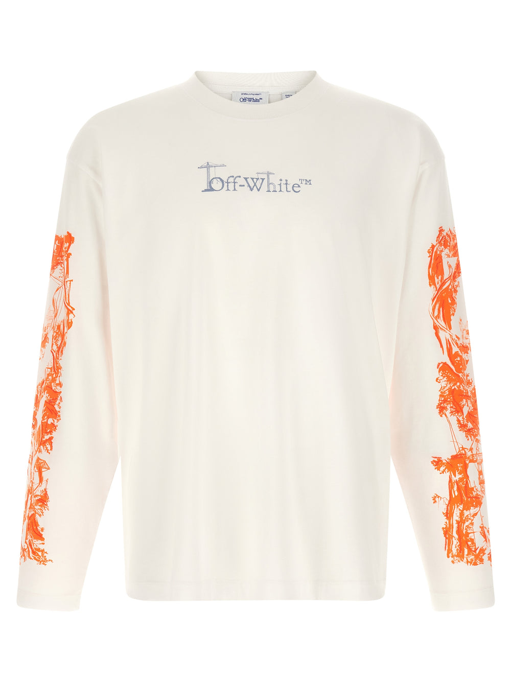 Off-White Πόλη Φύση Skate T-Shirt Μακρυμάνικο σε Λευκό