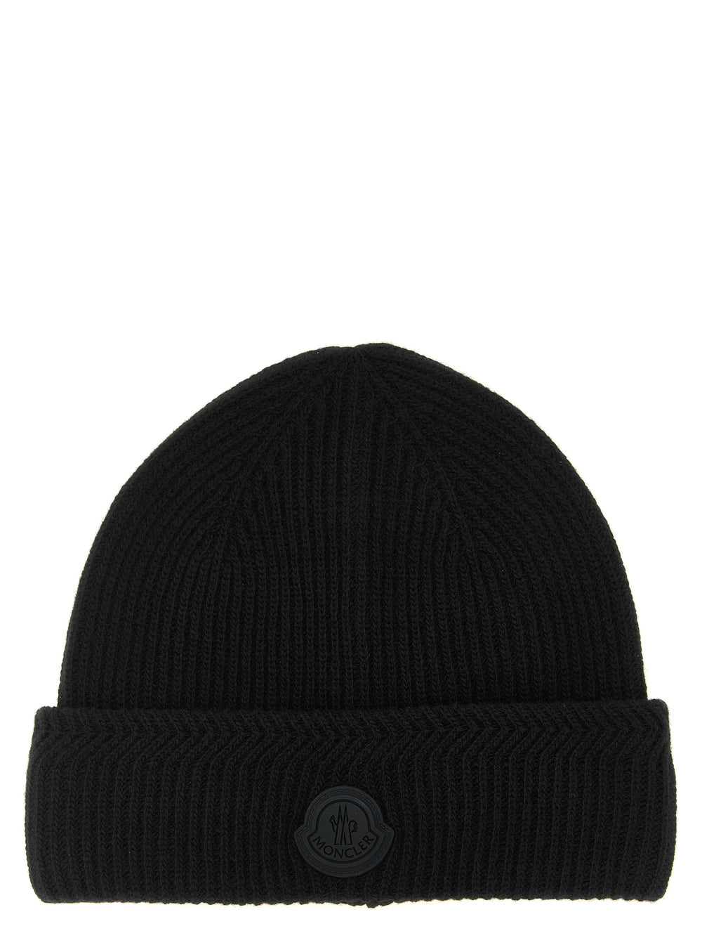 Moncler Virgin Wool Beanie in Black