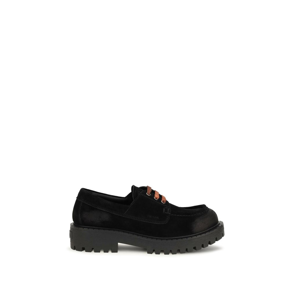 Prada Loafers από Σουέντ σε Μαύρο
