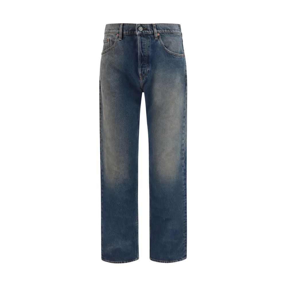 Golden Goose Patrick 100% Cotton Relaxed Fit Jeans in Blue