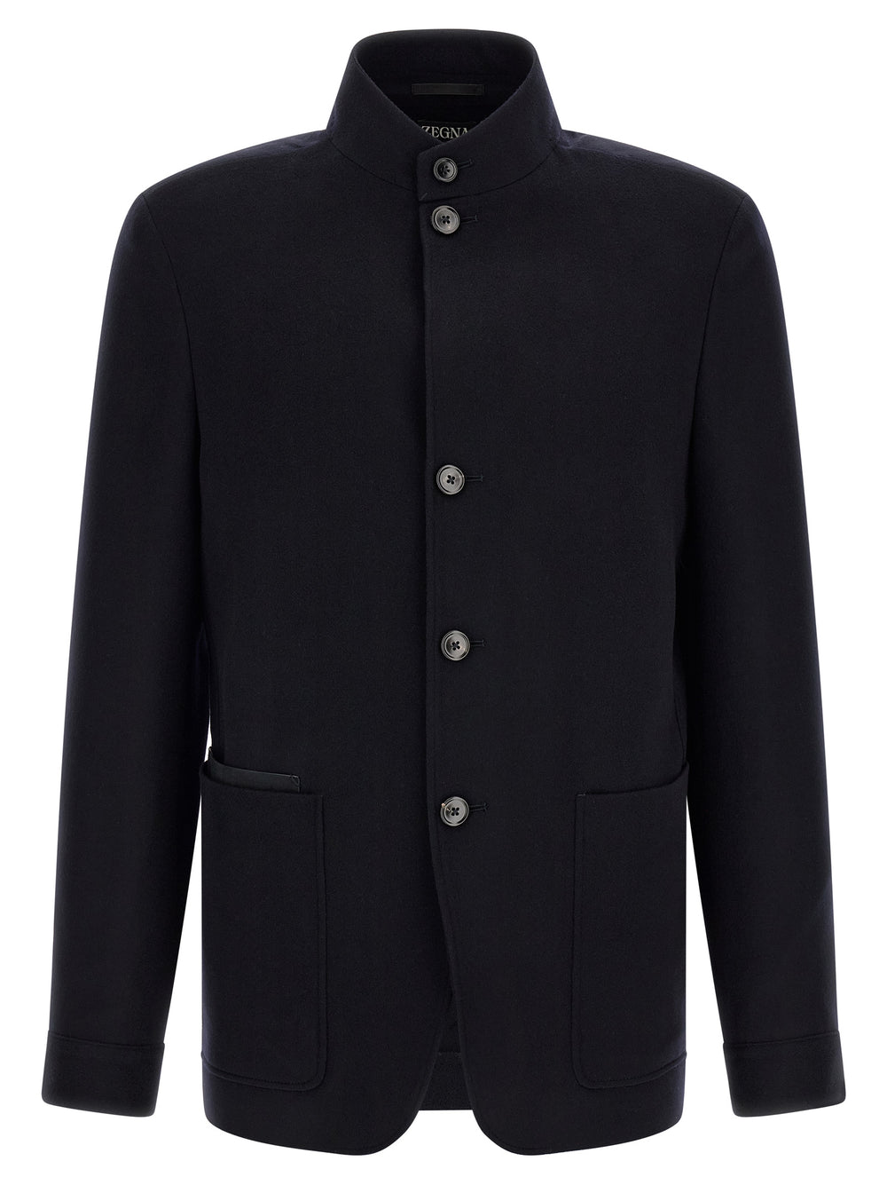 Zegna 100% Cashmere Full-Length Jacket in Blue