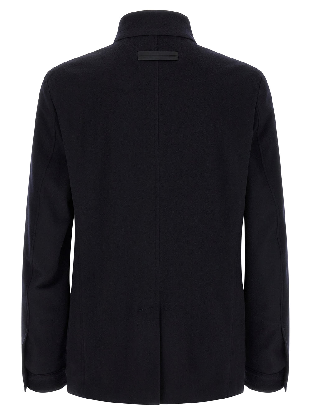 Zegna 100% Cashmere Full-Length Jacket in Blue