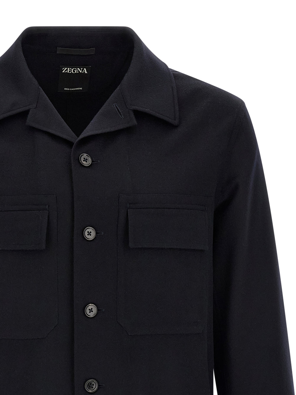 Zegna Wool Overshirt in Blue