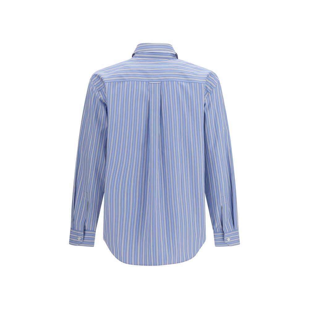Saint Laurent Cotton Striped Shirt in Blue