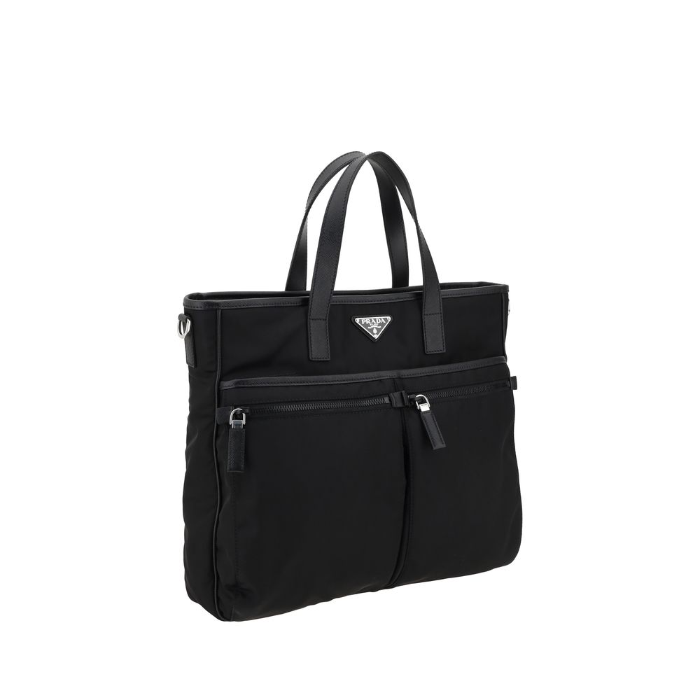 Prada Re-Nylon Shoulder Bag in Black