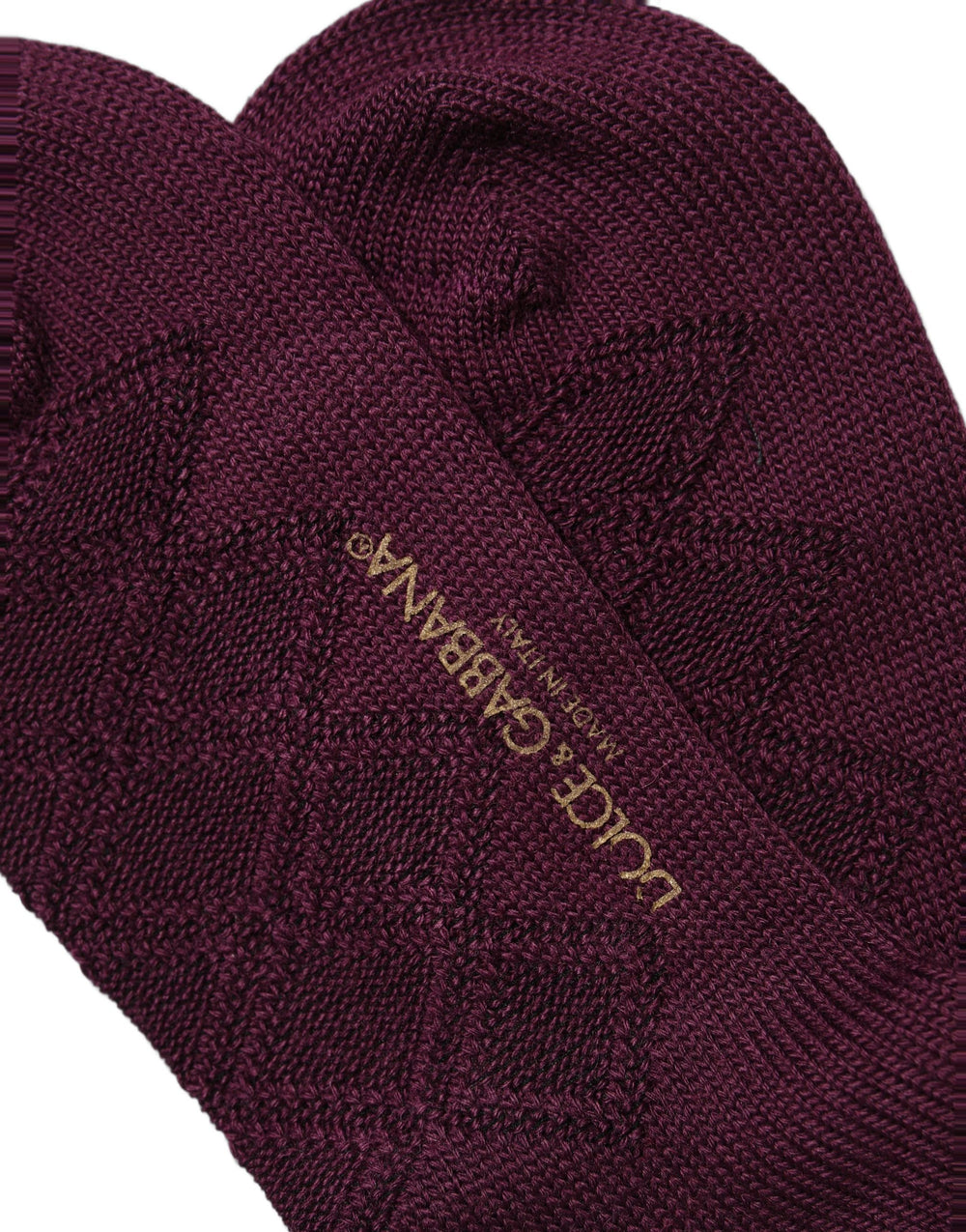 Dolce & Gabbana Wool Blend Knee-High Socks in Burgundy