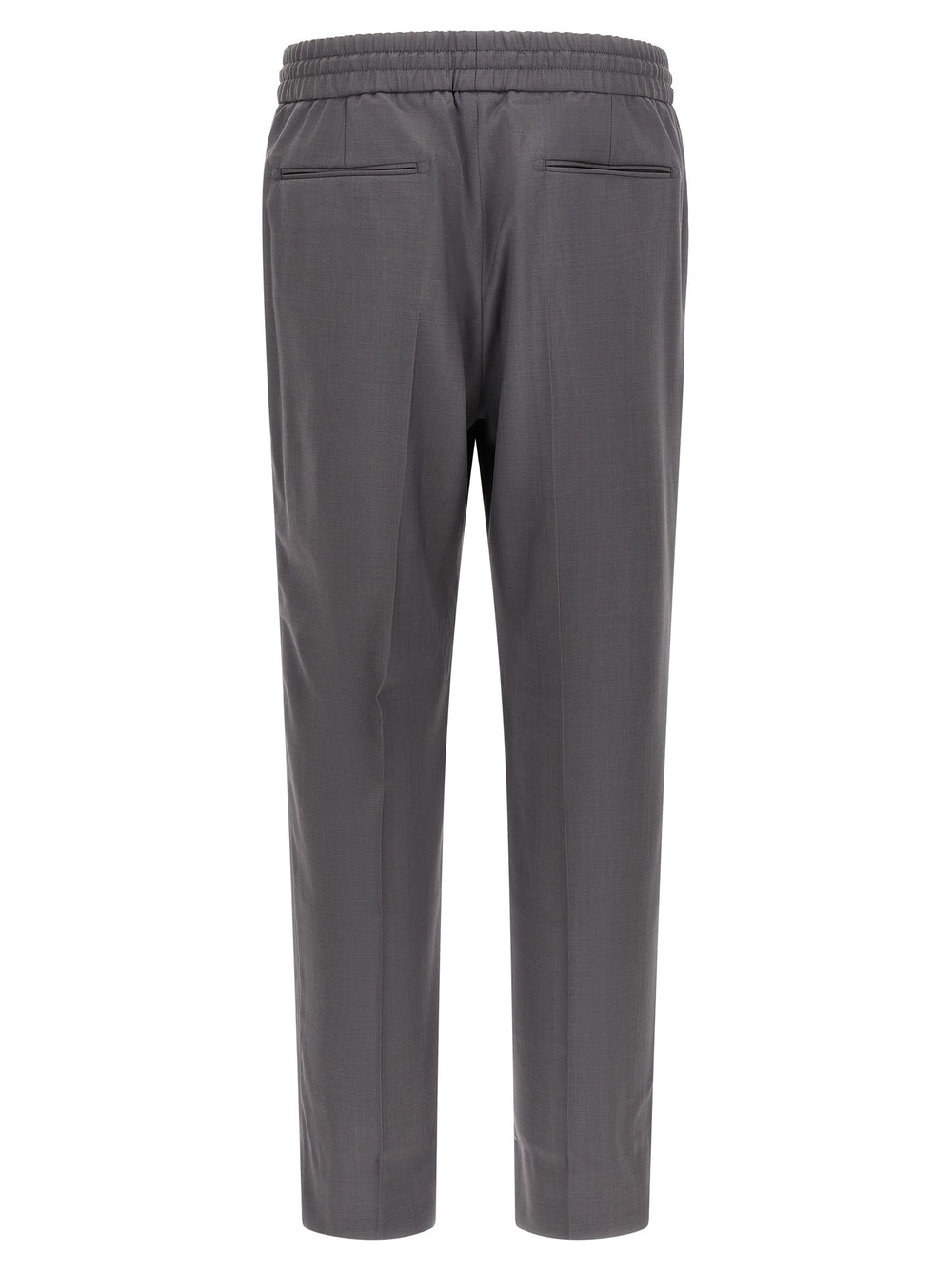Gray Wool Casual Pants
