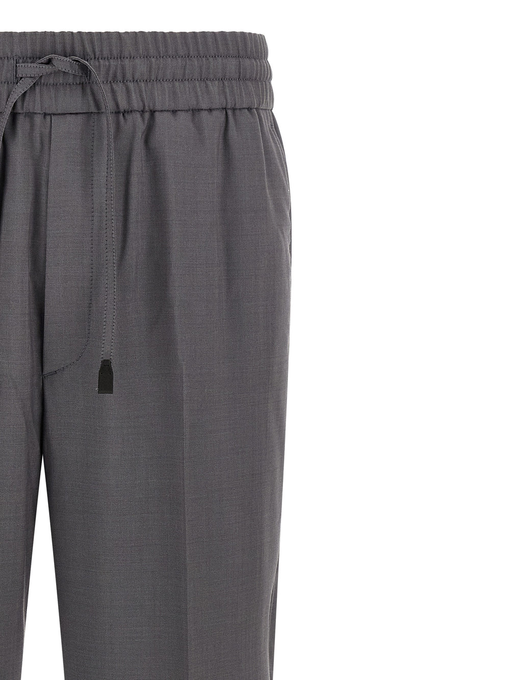 Gray Wool Casual Pants