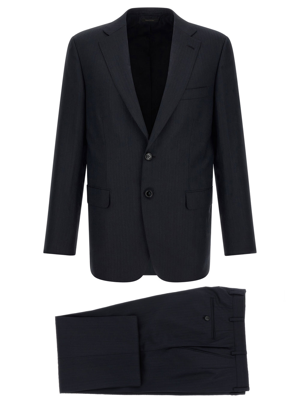 Blue Wool Two-Piece Suit