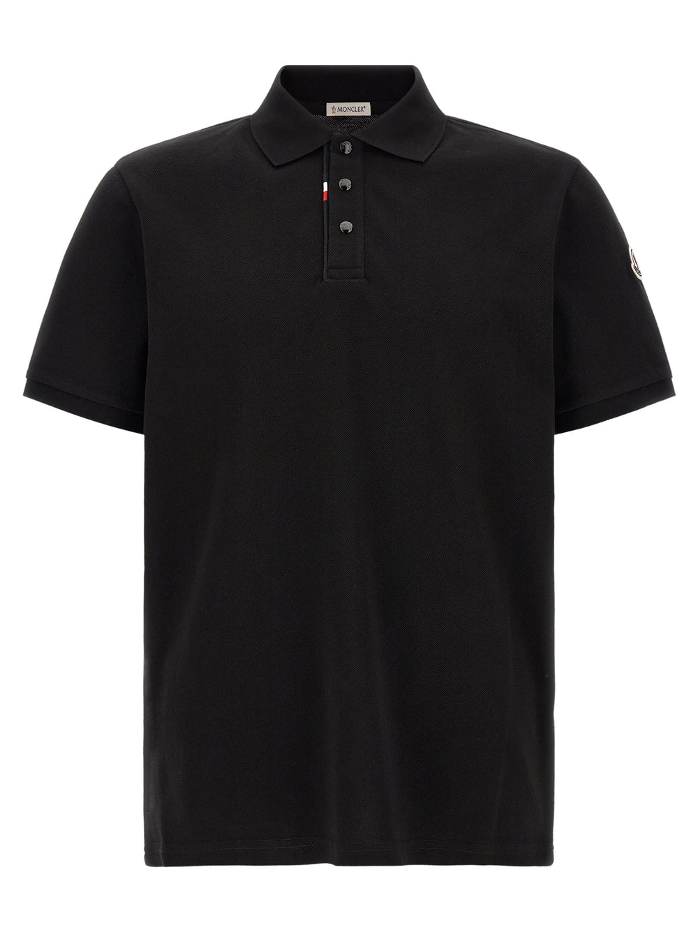 Moncler Cotton Polo Shirt in Black