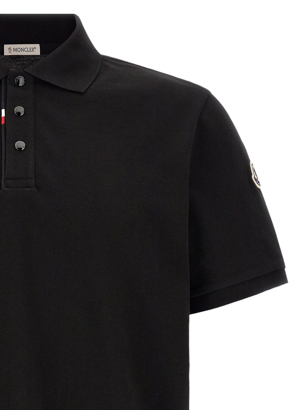 Moncler Cotton Polo Shirt in Black