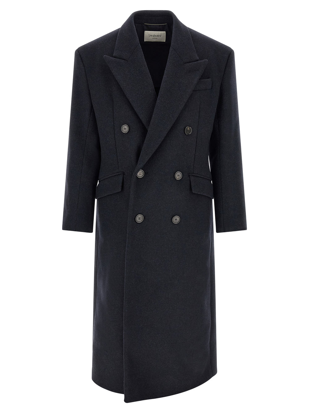 Saint Laurent 100% Wool Coat in Blue