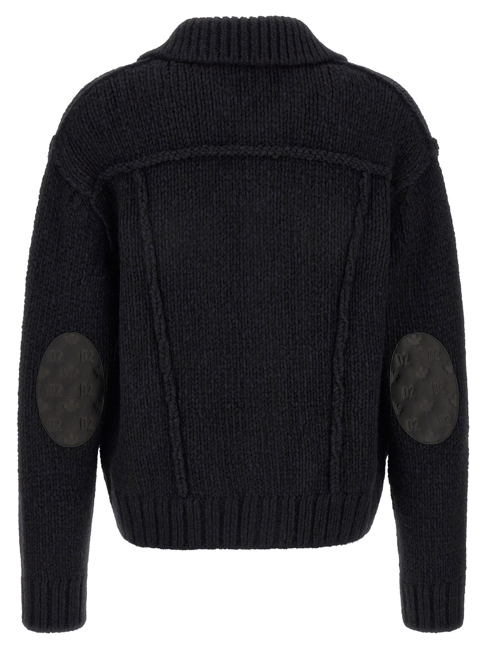 Dsquared² Alpaca and Virgin Wool Blend Cardigan in Blue