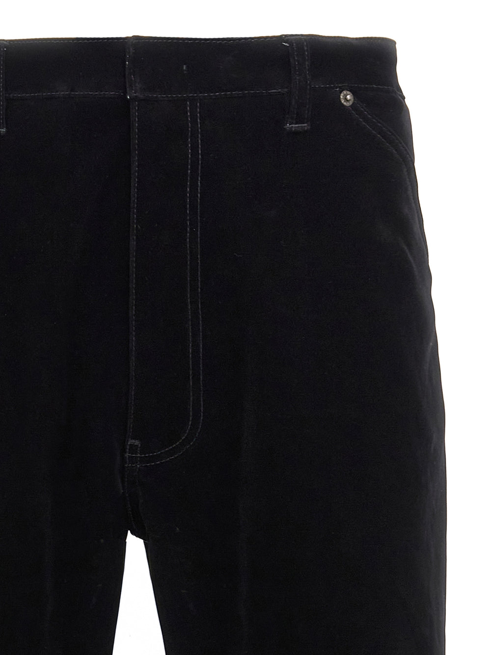 Prada Cotton Blend Trousers in Black