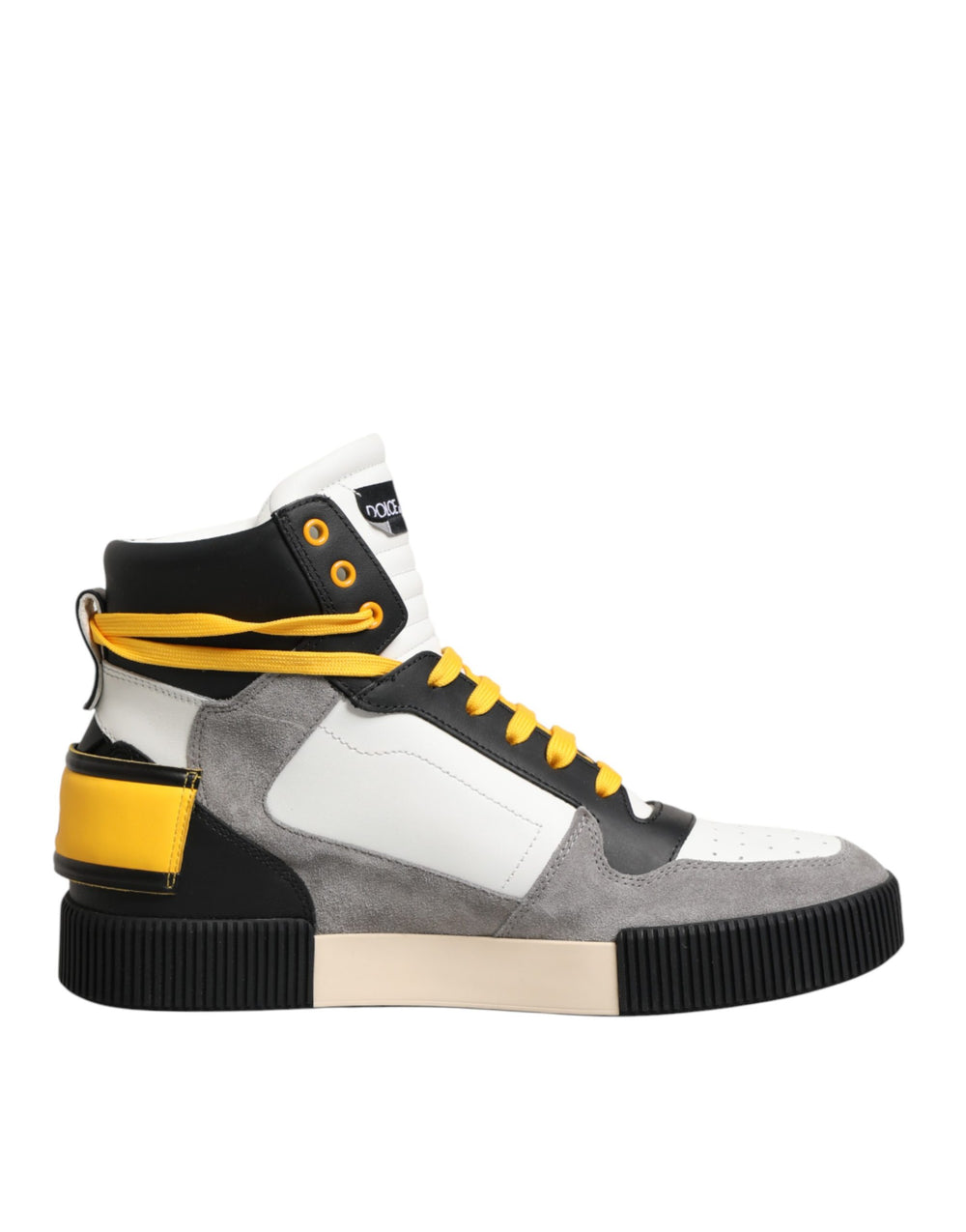 Dolce & Gabbana Multicolor Calf Leather High-Top Sneakers