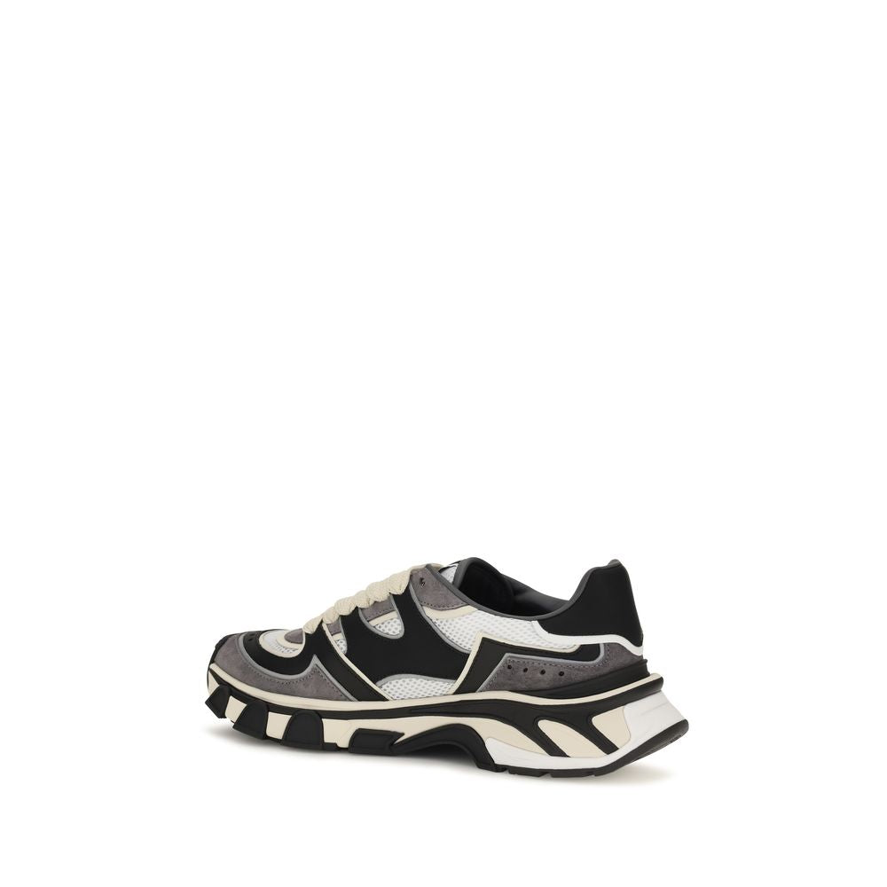 Dolce & Gabbana Calf Leather Chunky Sneakers in Gray