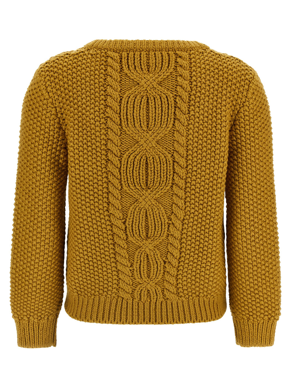 Saint Laurent 100% Virgin Wool Cardigan in Yellow