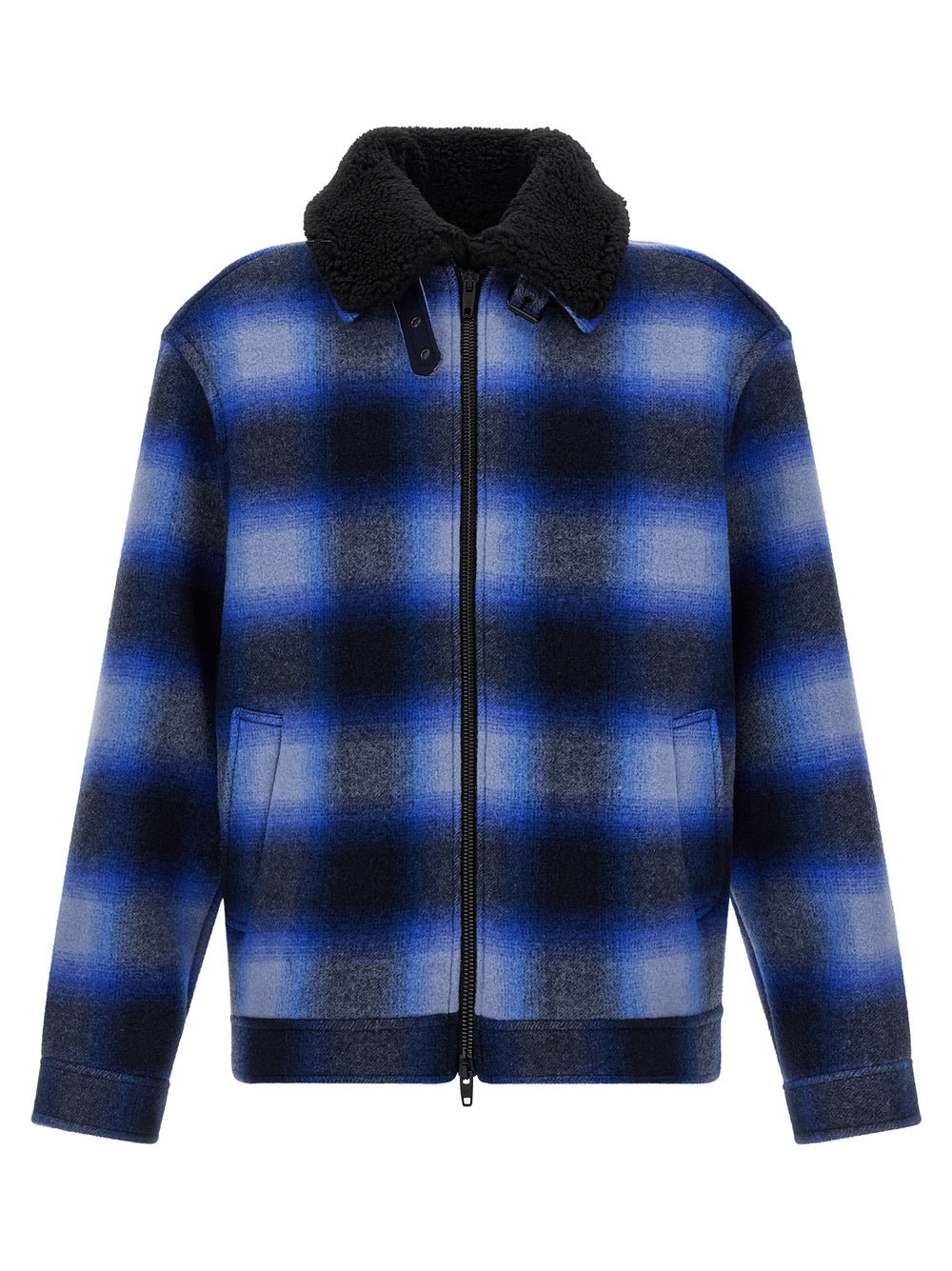 Blue Virgin Wool Bomber