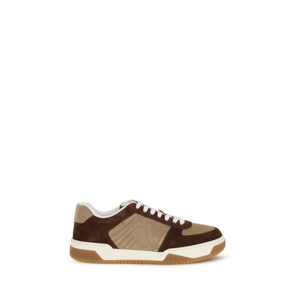 Valentino Garavani Nappa Leather Low-Top Sneakers in Brown