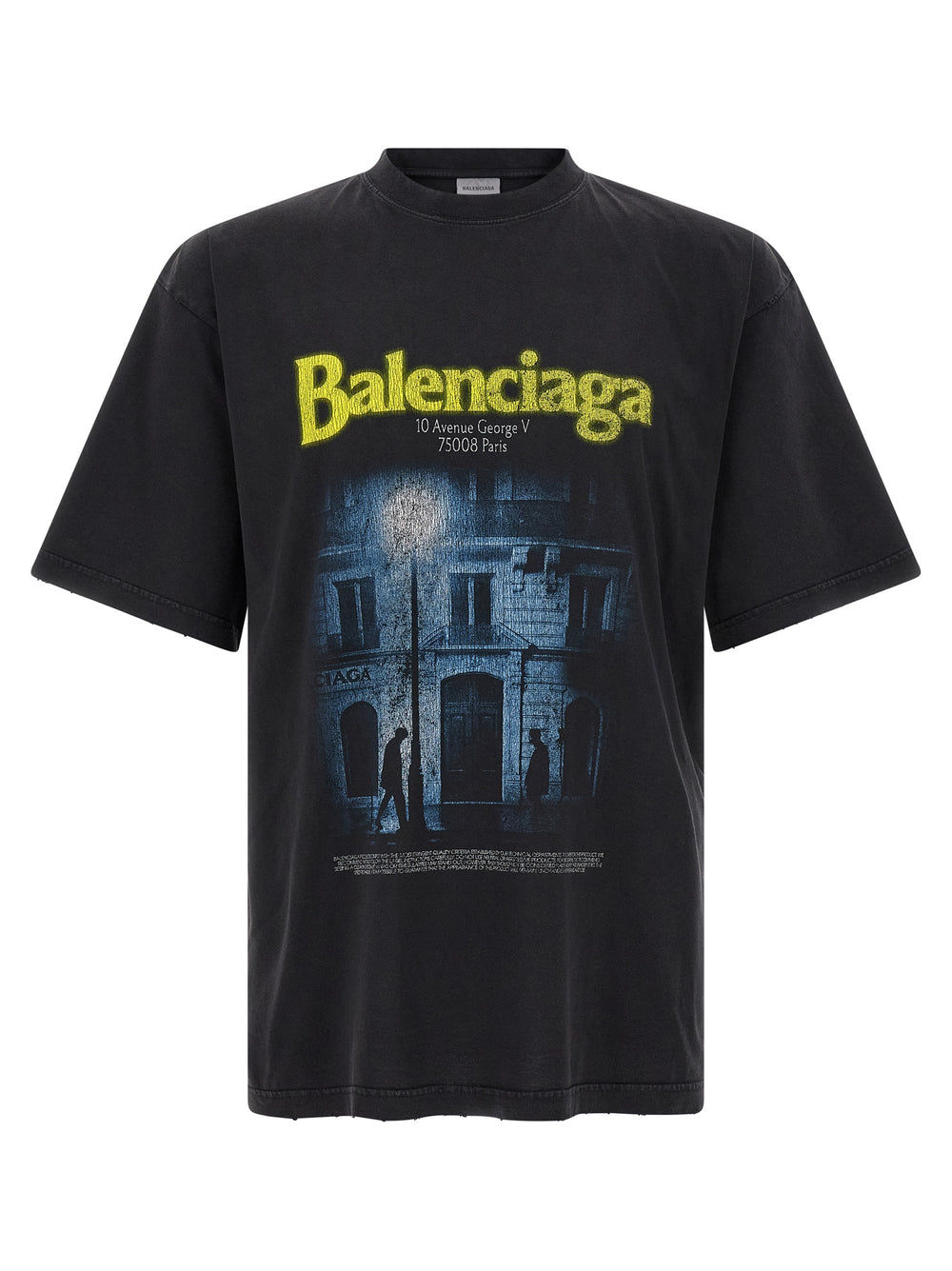 Balenciaga Cotton T-Shirt in Black