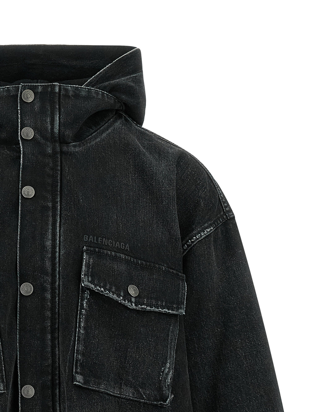 Balenciaga Βαμβακερό Τζιν Jacket σε Μαύρο