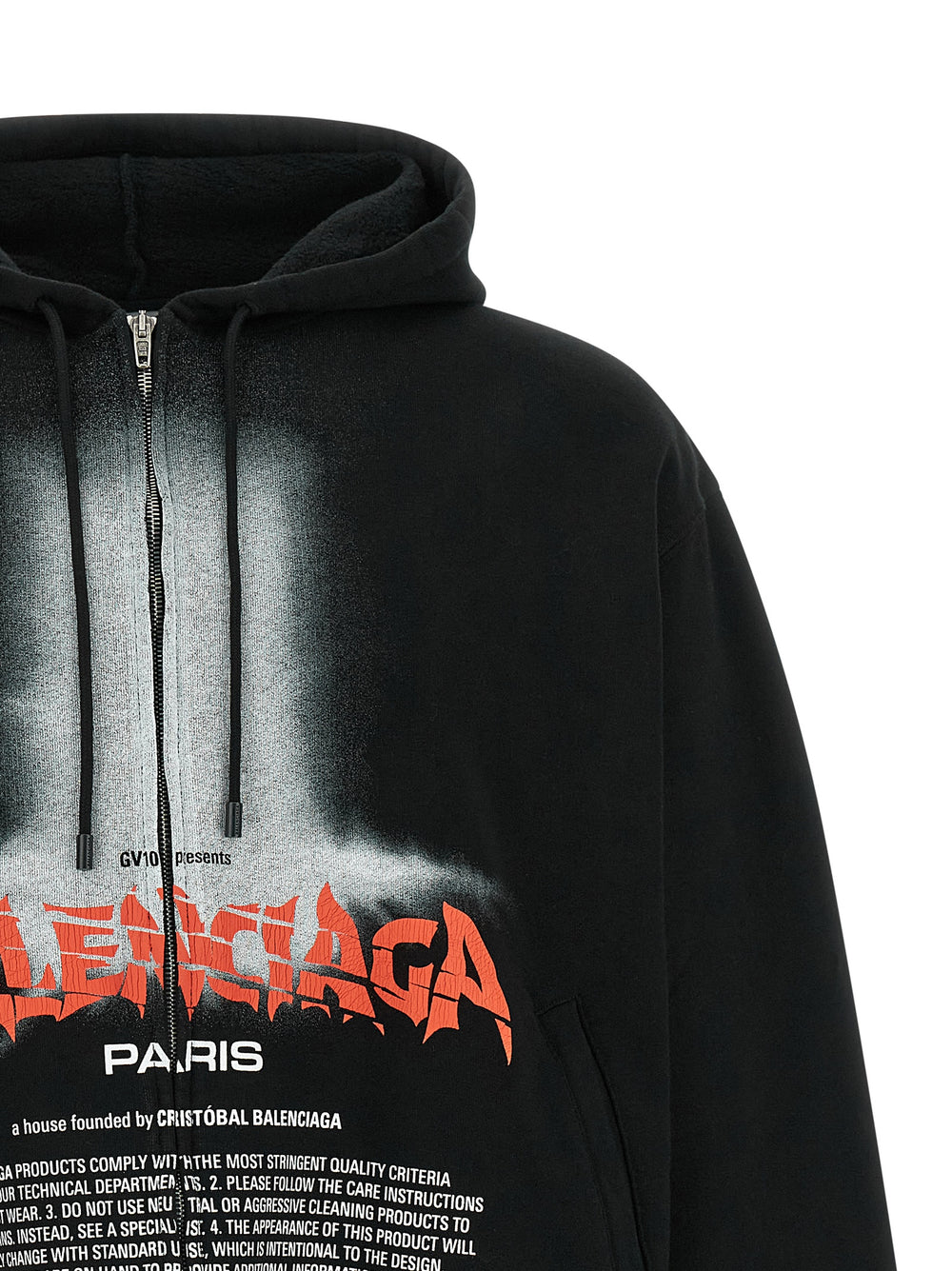 Balenciaga 100% Cotton Sweatshirt in Black