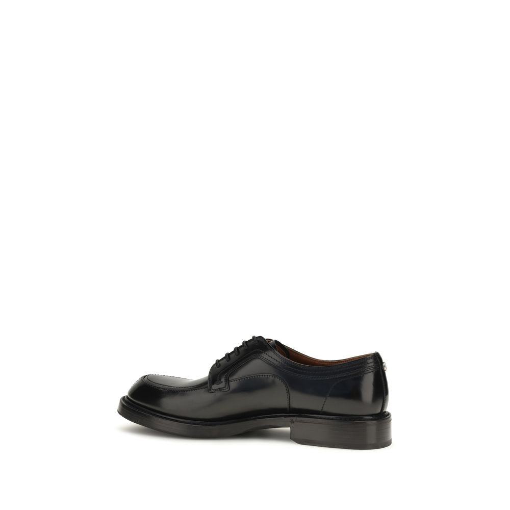 Dolce & Gabbana Calf Leather Oxford Derby Shoes in Black