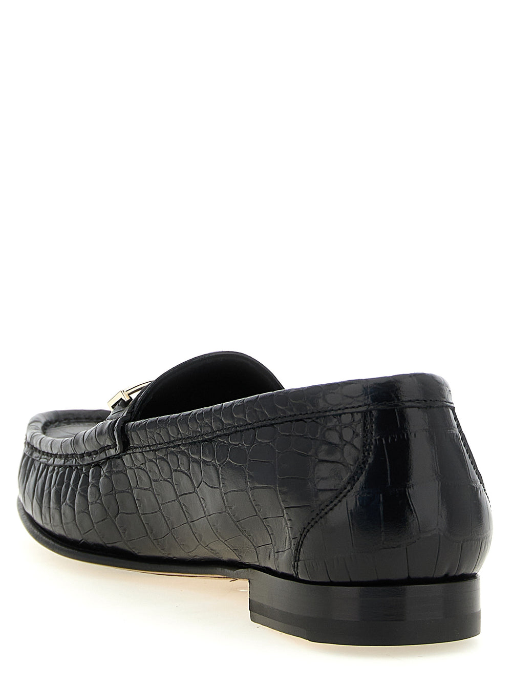 Tom Ford Calfskin Slip-On Loafers in Black