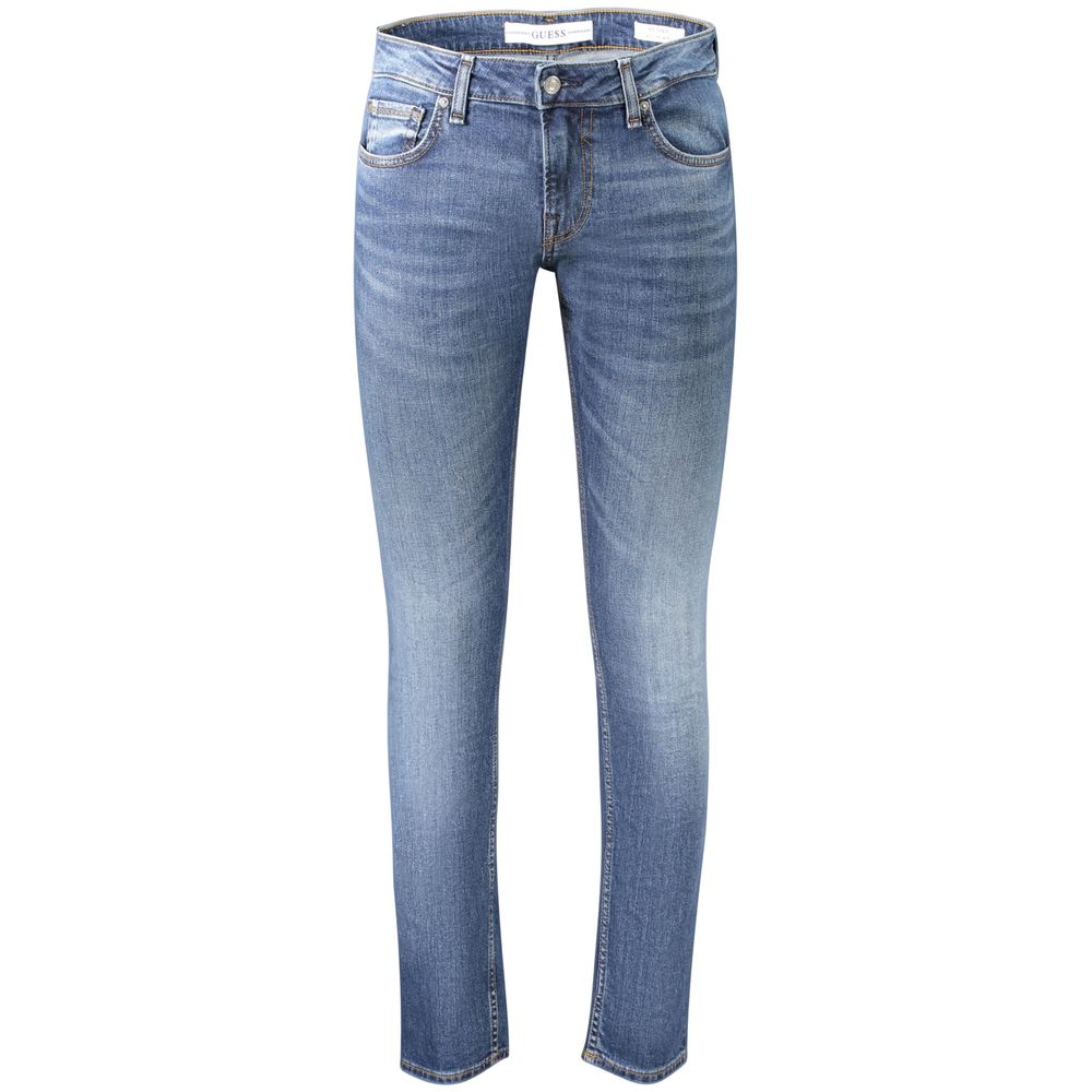 Guess Jeans Βαμβακερό Τζιν Στενή Εφαρμογή Μπλε