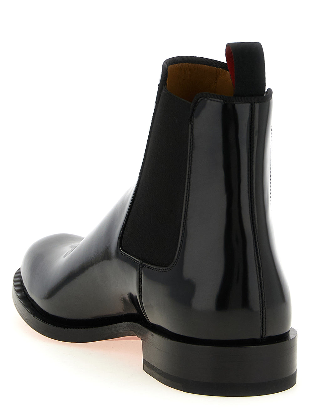 Christian Louboutin Calfskin Chelsea Boots in Black