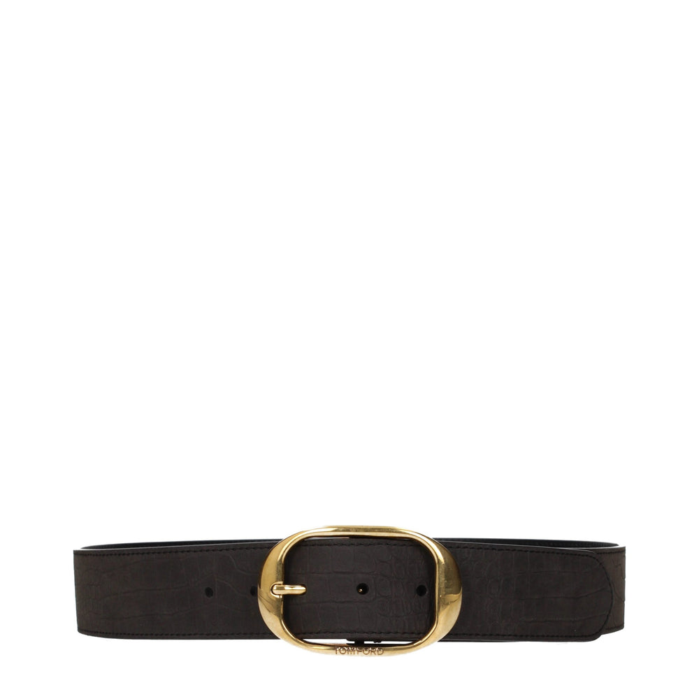 Tom Ford Ζώνη από Σουέντ σε Καφέ