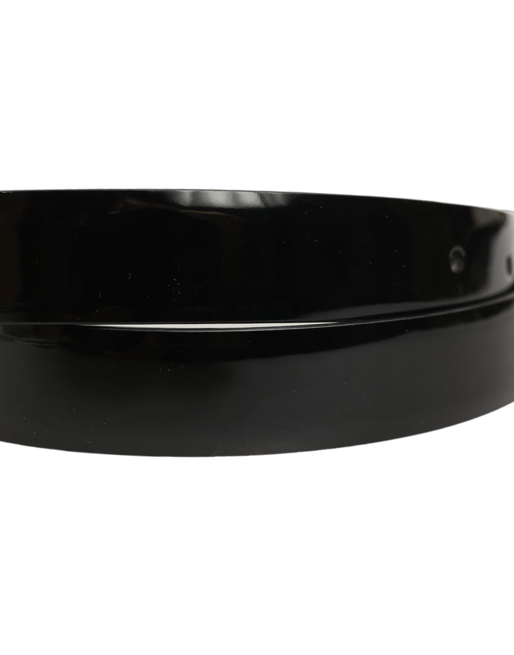 Black Classic Leather Gold Tone Buckle Belt