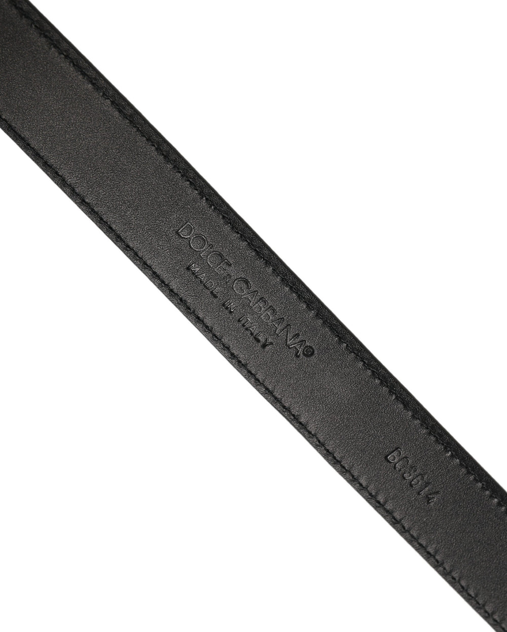 Men Black Leather Gold Tone Metal Buckle Belt