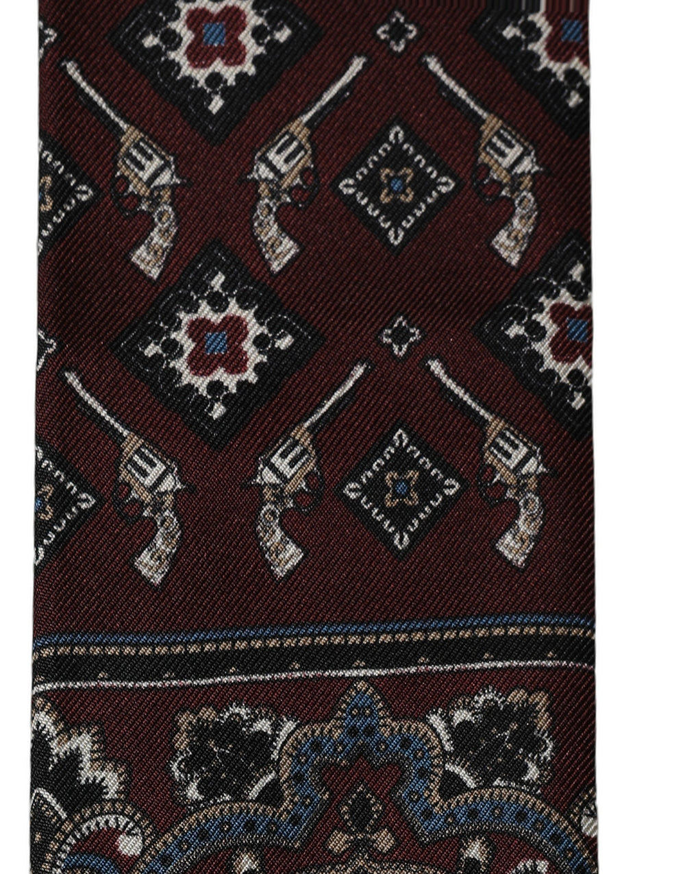 Burgundy Skinny Twilly Fringed Foulard Scarf
