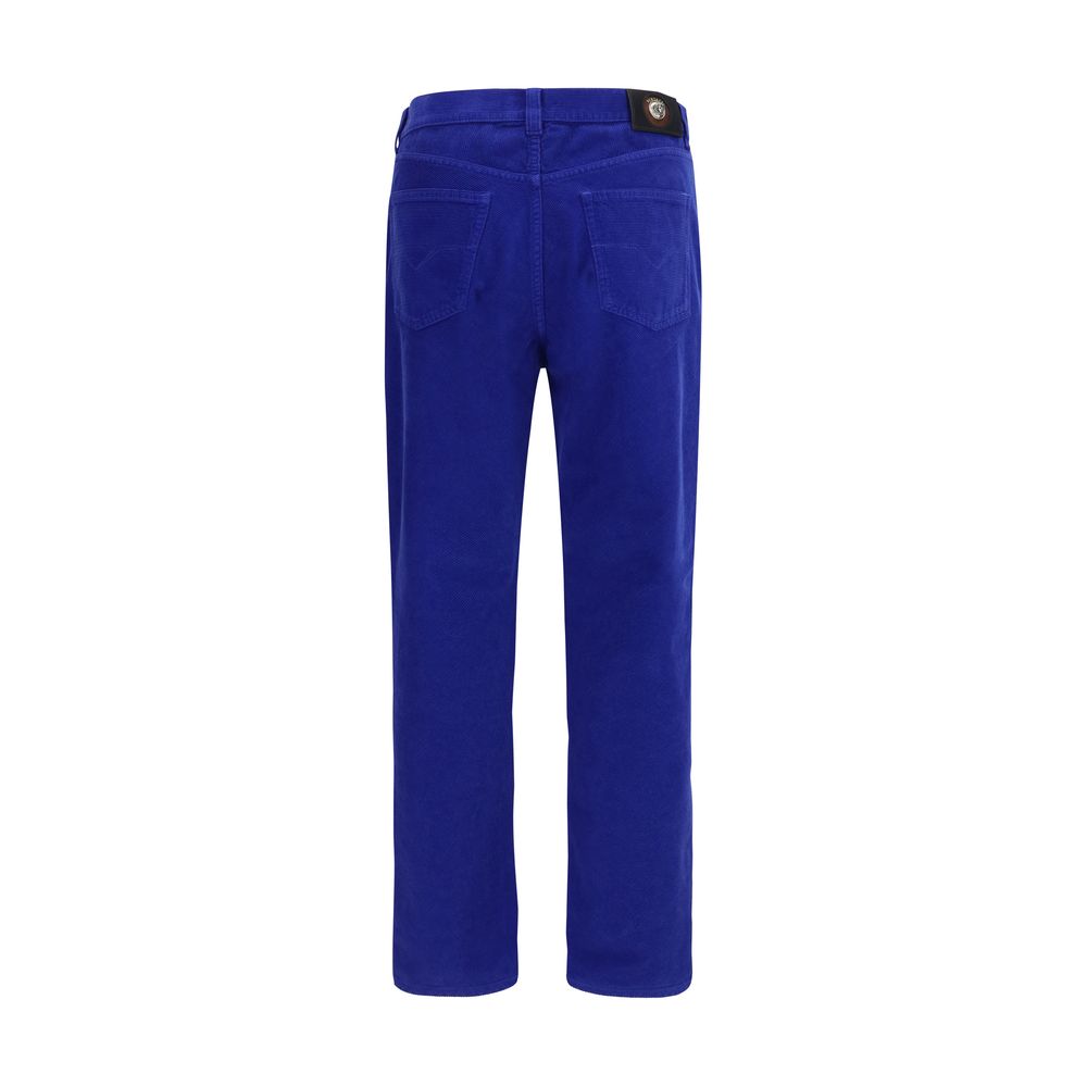 Versace Cotton Straight-Leg Jeans in Blue