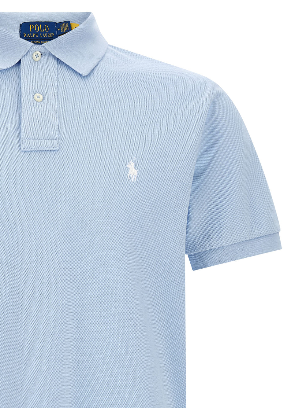 Blue Cotton Polo Shirt