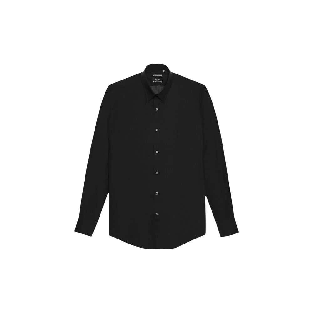 Black Cotton Dress Shirt