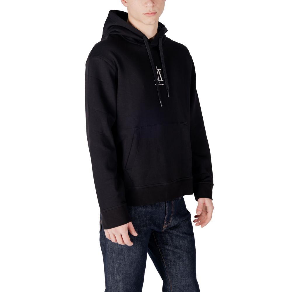 Black Cotton Hoodie
