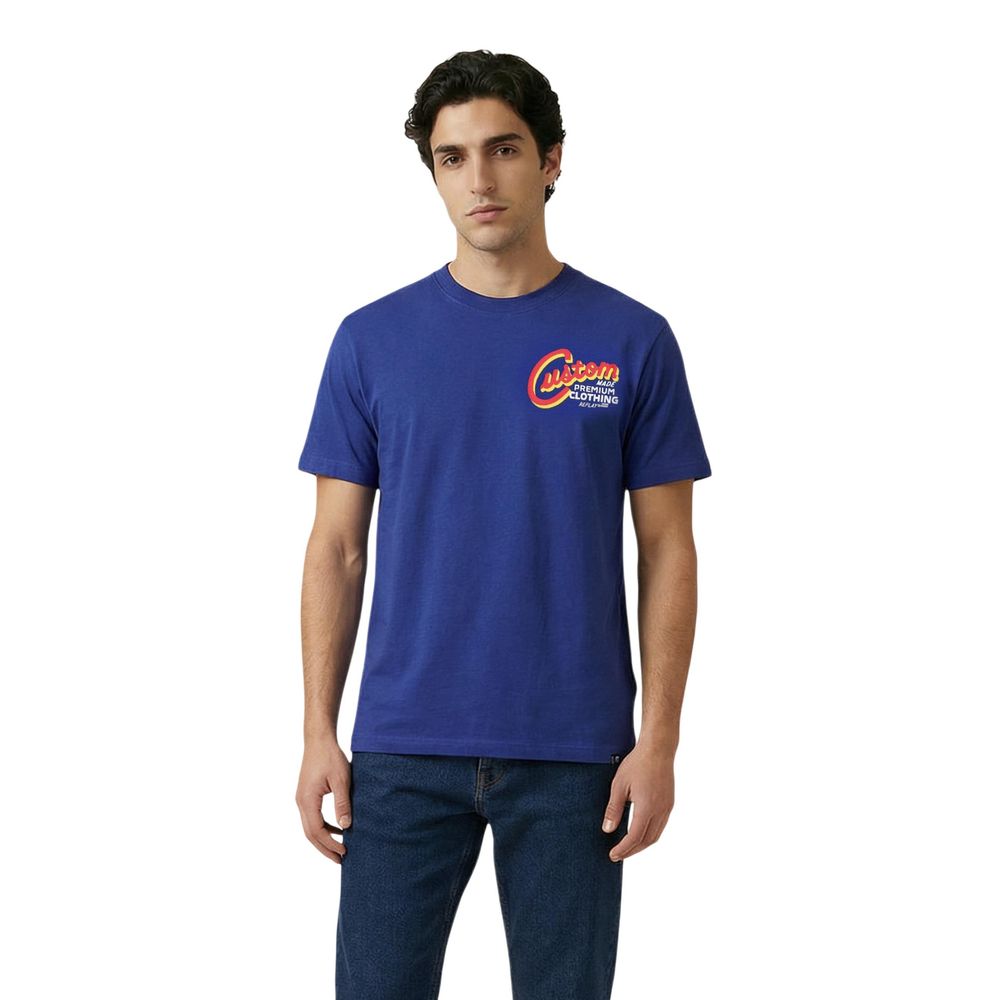 Replay Μπλε Βαμβακερό T-Shirt