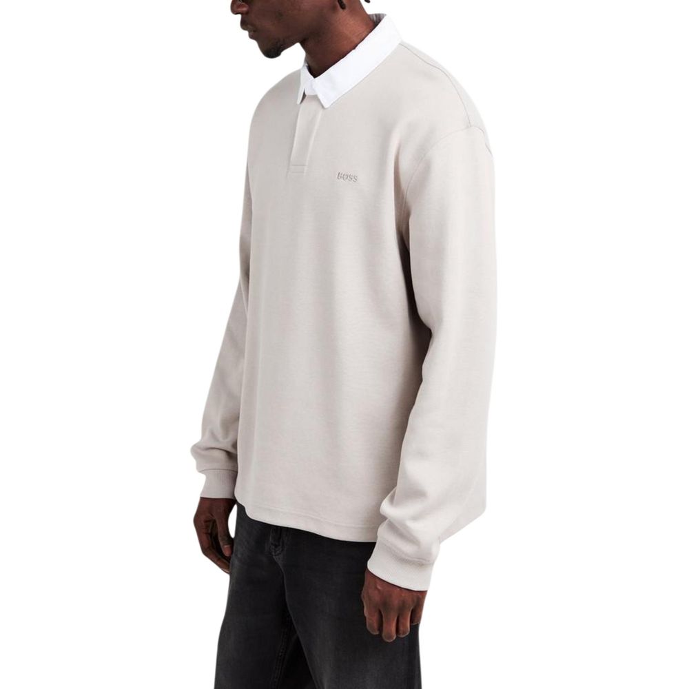 Hugo Boss Βαμβακερό Polo σε Γκρι