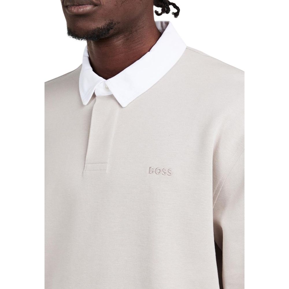 Hugo Boss Βαμβακερό Polo σε Γκρι
