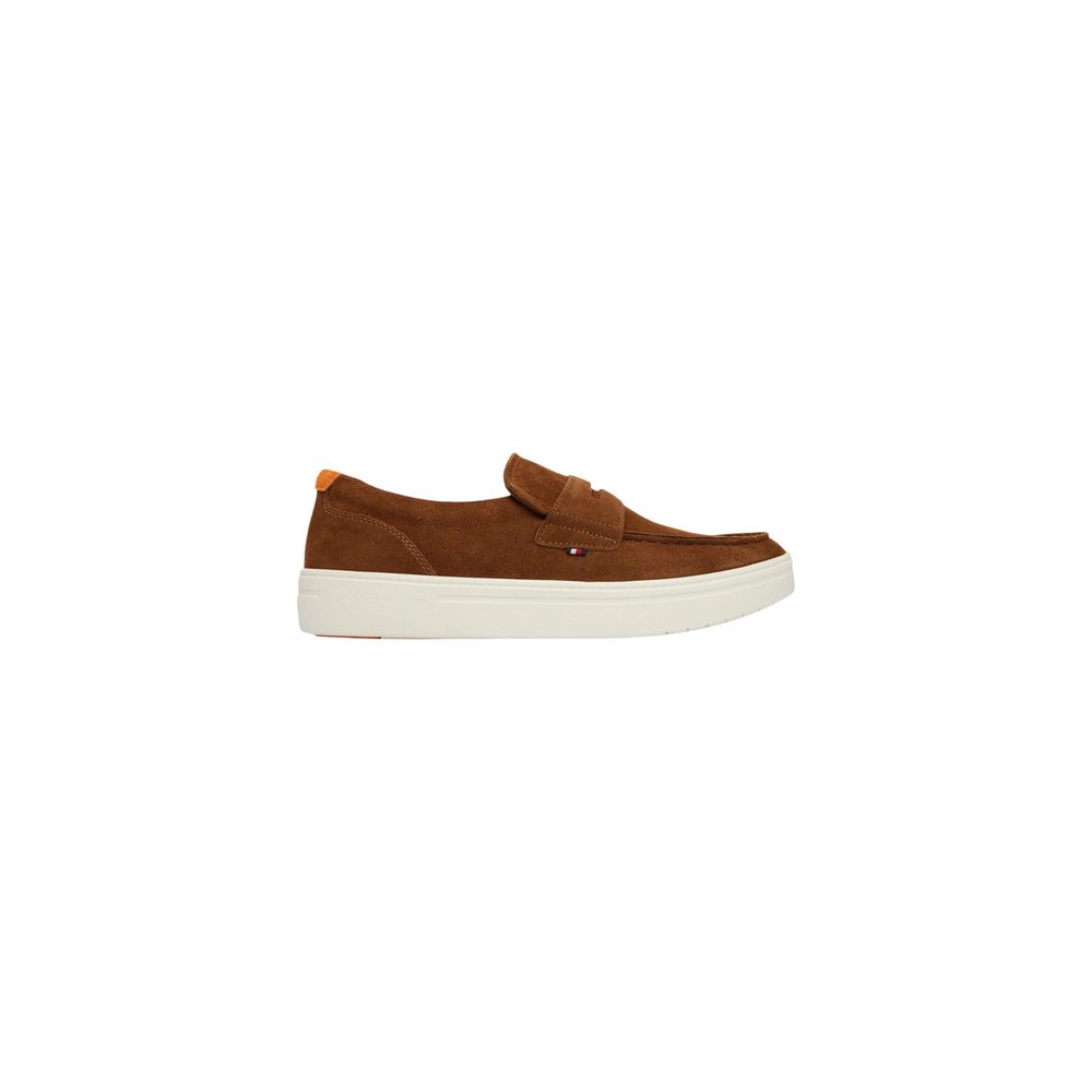 Tommy Hilfiger Δερμάτινα Loafers με Σουέντ σε Καφέ